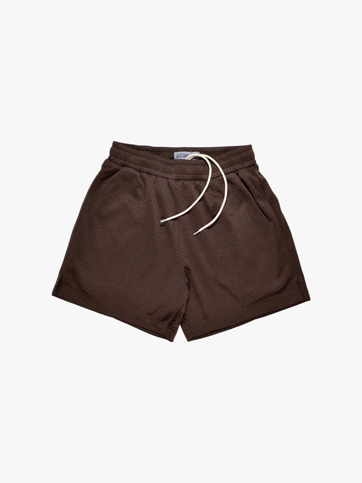 Chocolate Pleated Mesh Shorts